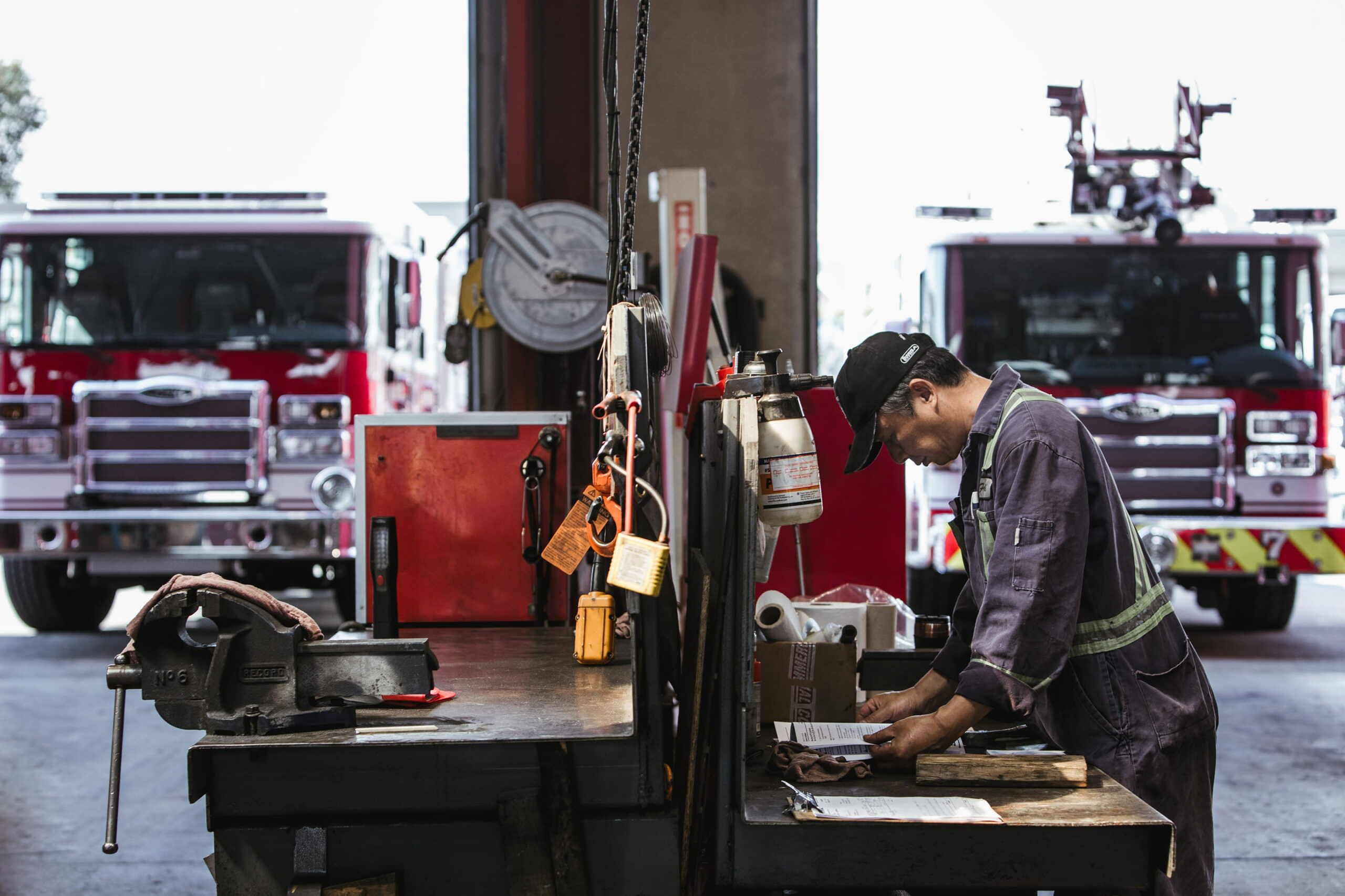 Servicing a truck